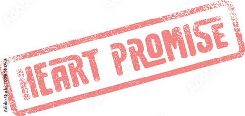 Classic red grunge stamp featuring the meaningful words Heart Promise for important commitments