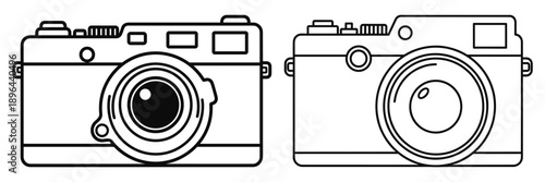 Camera vector illustration graphic icon for photography hobbyist and professional