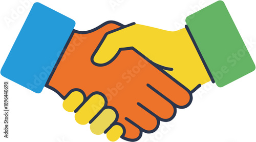 Handshake Illustration of Two People Agreeing.