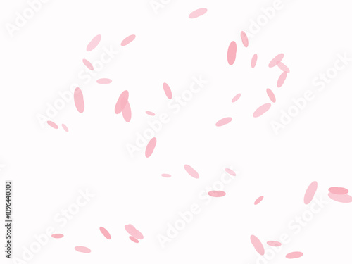 Delicate pink hearts floating in soft, airy composition, romantic and minimalist design with subtle texture