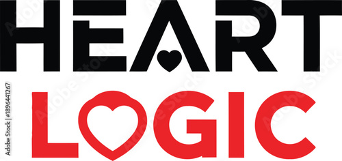 Heart Logic brain slogan typography t-shirt design vector illustration for mental health awareness psychology intelligence and science projects on transparent background.