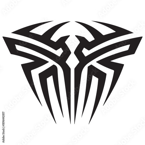 Sharp Geometric Wings Graphic: Minimalist Tribal Art for Logo and T-shirt Prints