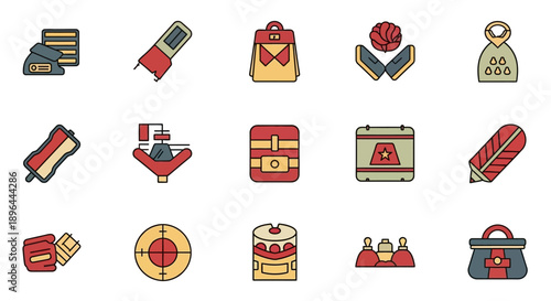 Set of Islamic and Muslim Culture Icons.