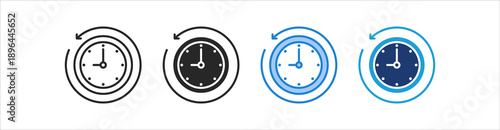 Rewind Icon Set Multiple Style Vector Collection