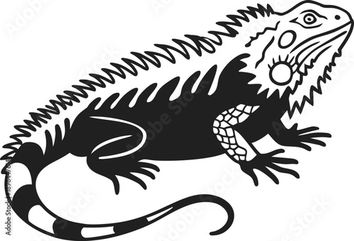 Lizard icon silhouette in details a single cmyk icon