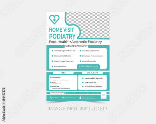 Home visit podiatrist flyer design