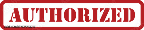 A prominent red authorized stamp is clearly visible on a pristine white background, indicating approval
