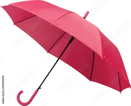A vibrant pink umbrella, a stylish accessory for protection against rain and sun