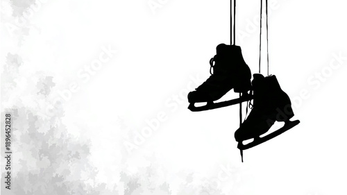 Ice Skates Hanging: Winter Sport Equipment