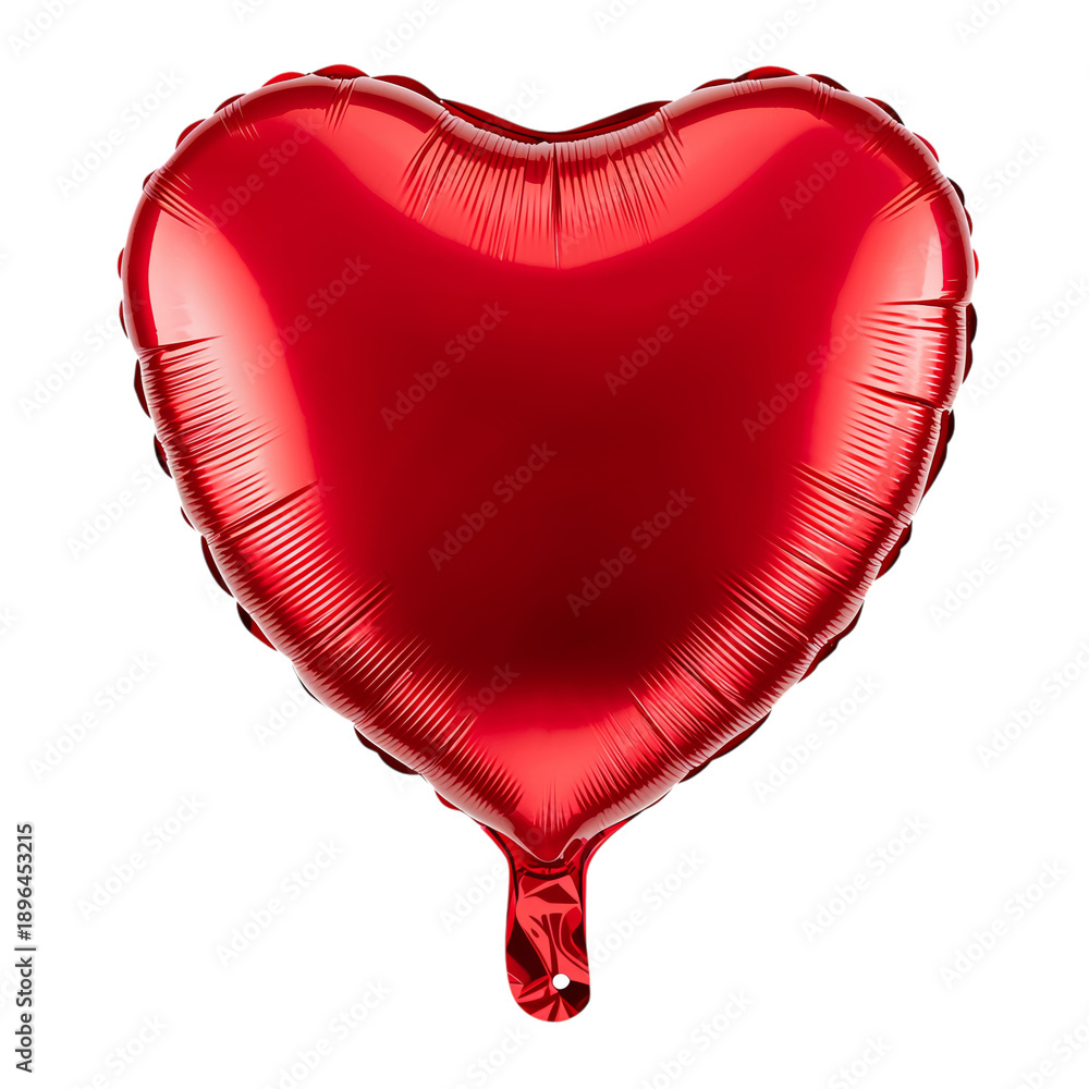 Fototapeta premium Heart-shaped Balloon in Bright Red Color Displayed for a Celebration or Event in a Festive Setting