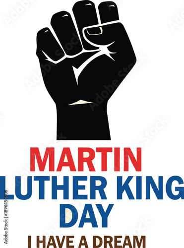 Martin Luther King Jr Day illustration featuring diverse hands shaking in a heart shape for unity, equality, justice, peace, and civil rights movement design