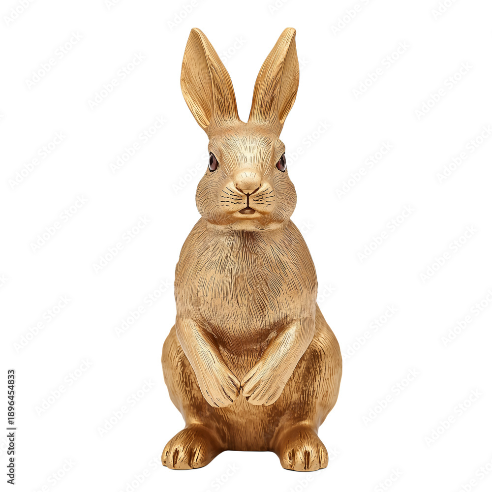 Fototapeta premium Decorative Rabbit Figure Holding Flower in Small Vase for Spring Celebration or Home Decoration
