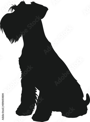 Schnauzer silhouette, Schnauzer outline, Schnauzer shape, Schnauzer icon, Schnauzer dog, Terrier silhouette, Terrier outline, Pet silhouette, Puppy silhouette, Animal silhouette