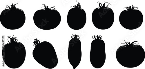 Silhouette of multiple carrots on white background