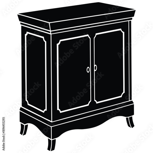 cabinet vector icon on white background