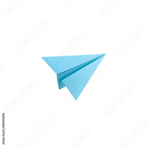 Free Download Blue Paper Airplane is Ready to Fly in a Bright Space - GFXLoad