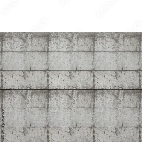 Concrete Wall Sections Stacked in Industrial Setting During Daylight Hours