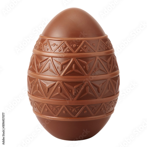 Chocolate Egg is Placed on a Plain Surface With a Smooth Texture and Minimal ...
