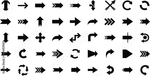 Collection of various arrow symbols and icons