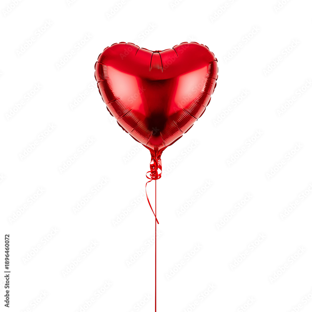 Fototapeta premium Heart-shaped Balloon in Bright Red Color Displayed for a Celebration or Event in a Festive Setting