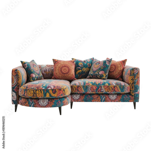 Colorful Sofa Design Showcases Unique Patterns and Comfortable Lines for Mode...