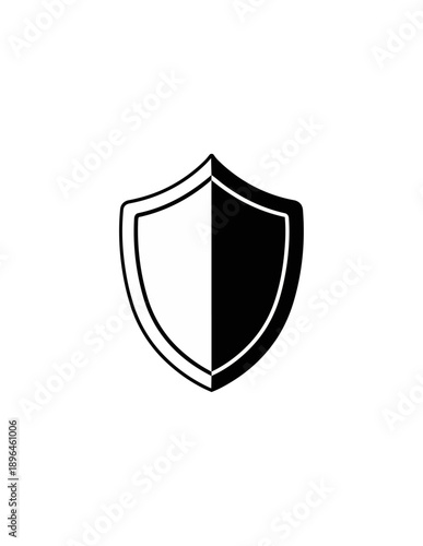 Shield icon security protection privacy safety emblem design