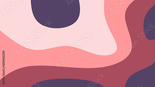 Abstract dusty pink and purple wavy background. Romantic berry color palette liquid vector illustration. Minimalist boho aesthetic wallpaper. Modern organic fluid shapes in mauve and blush tones.