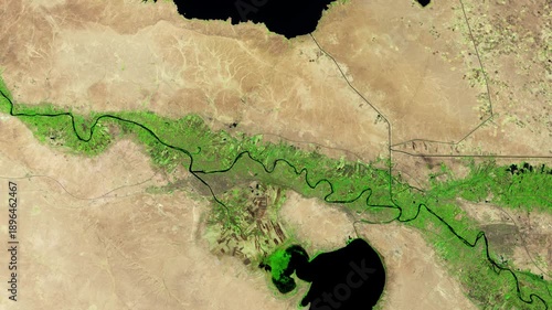 Water loss in Lake Tharthar and Lake Habbaniyah reservoir system in Iraq satellite comparison animation based on Nasa imagery