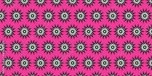 PrintPrintBold Pop Art Starburst Pattern in Hot Pink