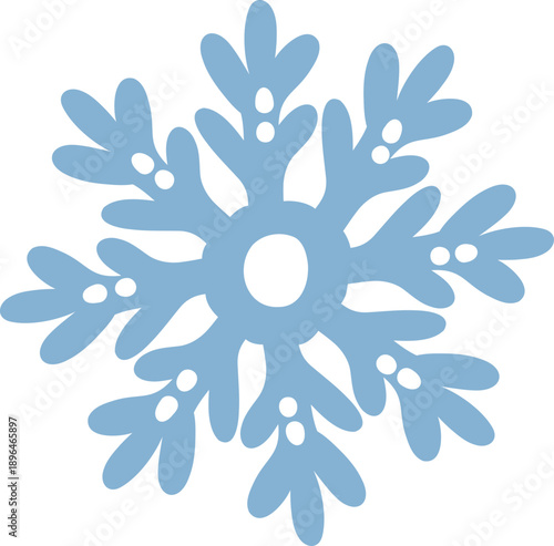 cute winter snowflake pattern vector cartoon illustration