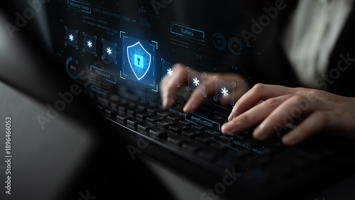 Tableau sur toile A concept of an advanced cybersecurity system