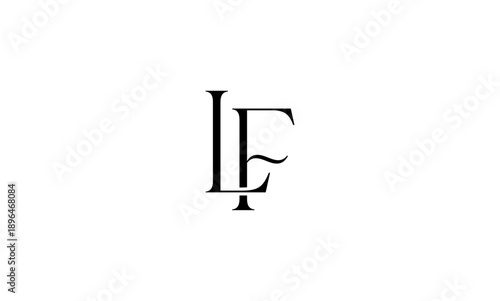 LF initial letters logo or LF monogram