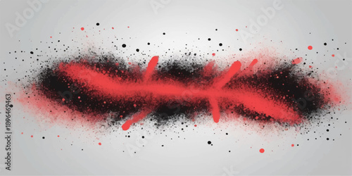 Grunge red paint splashes and ink splatters create a textured vector illustration backdrop with an artistic blood color design for a dirty Christmas pattern wallpaper