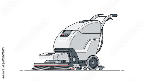 Industrial automatic floor scrubber and dryer machine designed for professional cleaning of large commercial facilities.
