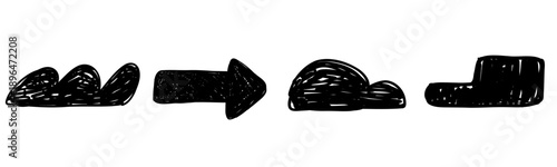 Pencil  doodle Textured Hand Drawn Chalk  childish, crayon Speech Bubble, scribble Cloud And Frame Box