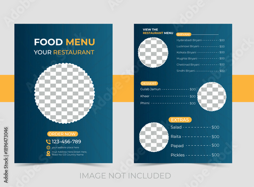 Creative Restaurant Food Menu Design 