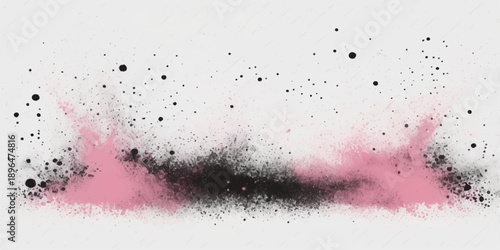 A grunge watercolor illustration of rain drops on the window featuring artistic ink splatters and a stained paper texture pattern