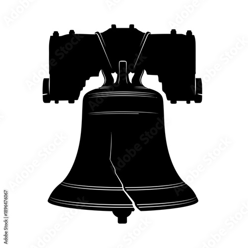 Silhouette of the liberty bell a historic american freedom symbol