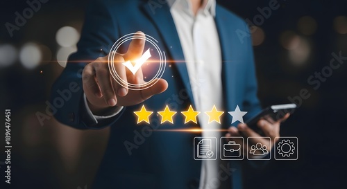 Analyzing customer satisfaction with five star rating and online review management system tools