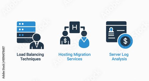 IT and Server Icons: Load Balancing, Hosting Migration, and Server Log Analysis for Cloud Computing and Data Management