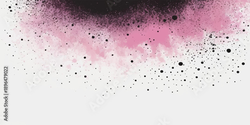 Macro illustration of purple and pink rain drops on a dirty glass window creates a liquid grunge texture with splash patterns and light bubbles