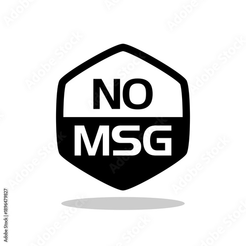 No MSG sign icon with shadow
