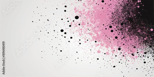 Abstract vector background featuring a colorful liquid paint splash with ink bubbles and grunge texture on a dirty paper pattern design