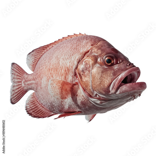 Fish With Orange Eyes Swimming in Clear Water at an Aquarium During Daytime V...