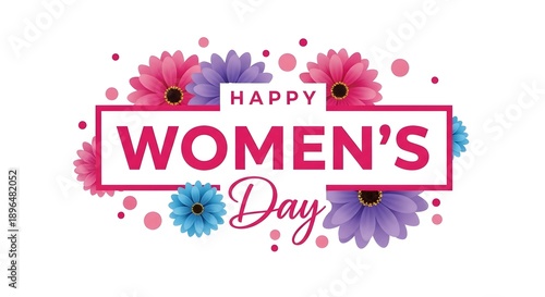 Happy women's day floral celebration