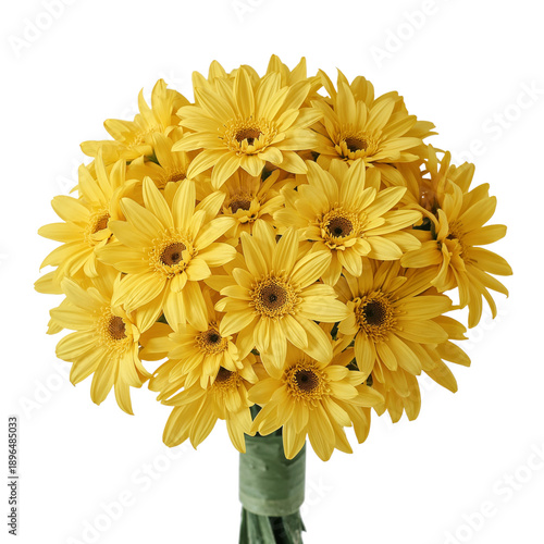 Bright Yellow Flowers Arranged in a Bunch for a Simple Decoration on a Plain ...