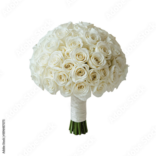 White Rose Bouquet for Wedding or Special Event Decoration in Floral Arrangem...
