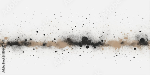 Abstract grunge background with black and white paint texture featuring liquid rain drops on a transparent glass window surface