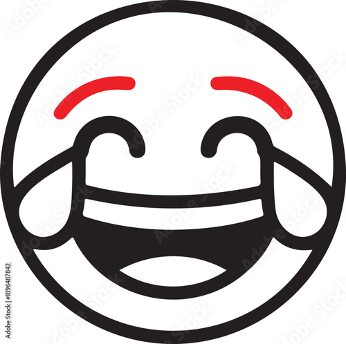 Laughing face with tears emoji icon