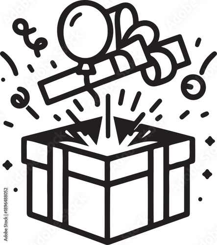 Surprise gift box opens dramatically